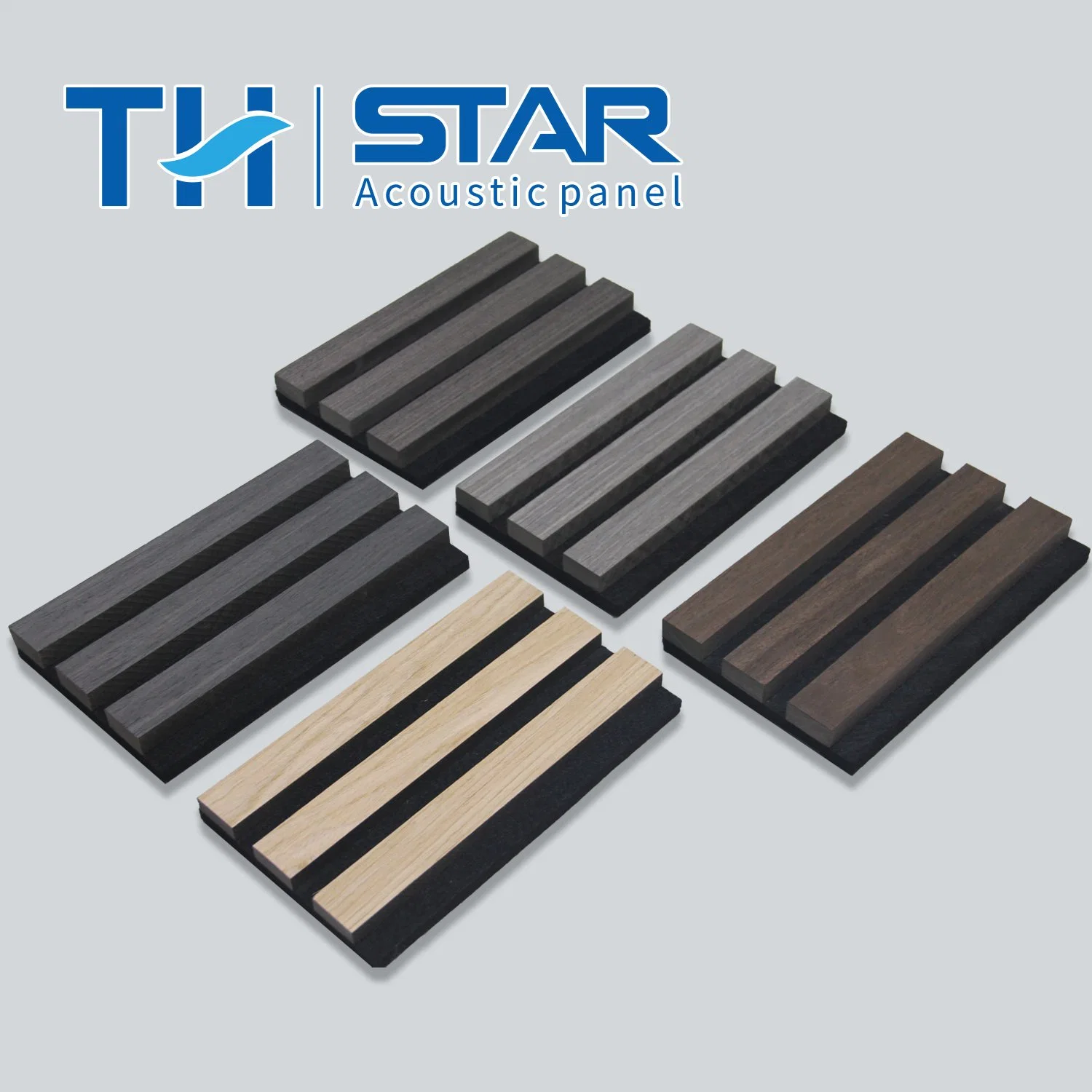 Wooden Acoustic Slat Panel with Polyester Fiber Acoustic Panel Akupanels Acoustical Art