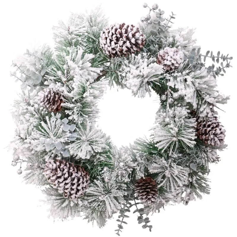 Christmas Tree Decor Cabinet Decoration Artificial Large Christmas Ball Wreath with Lights