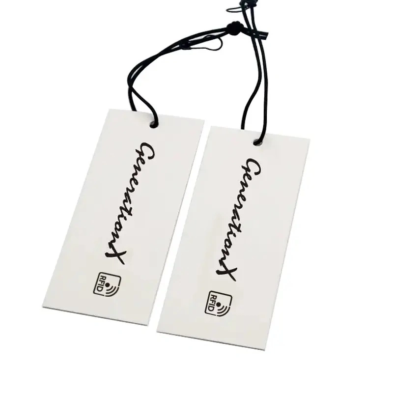 Étiquette à code-barres à suspendre avec cordes étiquettes à suspendre en papier pour Vêtements habits