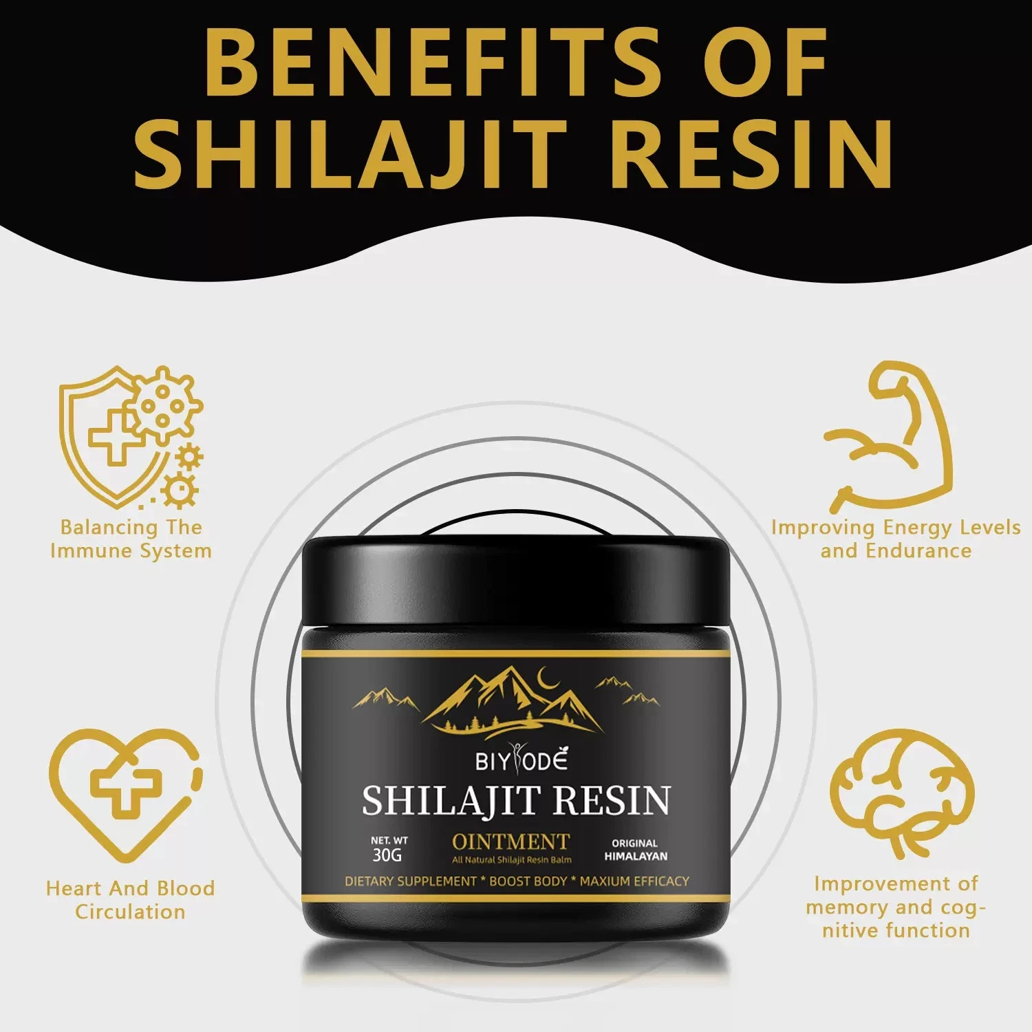 100% puro Himalayan Orgánico puro Shilajit resina con OEM privado Etiqueta