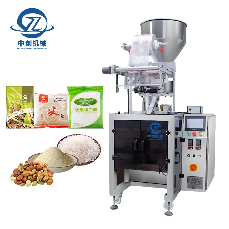 Zhongchuang Machinery Custom Automatic Snacks Rice Weighing Pellet Seeds Ice Candy 5g Sugar Nuts Filling Sachet Packing Machine