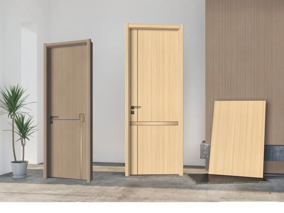 Resistente al agua del Interior de la puerta de madera WPC Diseño de lujo con bastidor