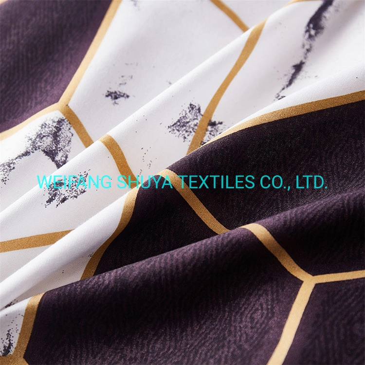 Folha de cama fabricada na China Disperse impressa 100 poliéster cama Tecido de tecido de tecido de folha de tecido