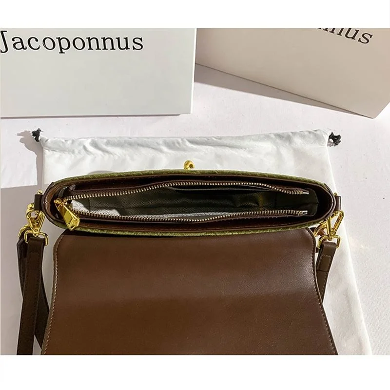 Factory Wholesale/Supplier Low Order Quantity 2023 New Fashion Ladies Handbag High quality/High cost performance Serpentine Green Single Shoulder Crossbody Bag