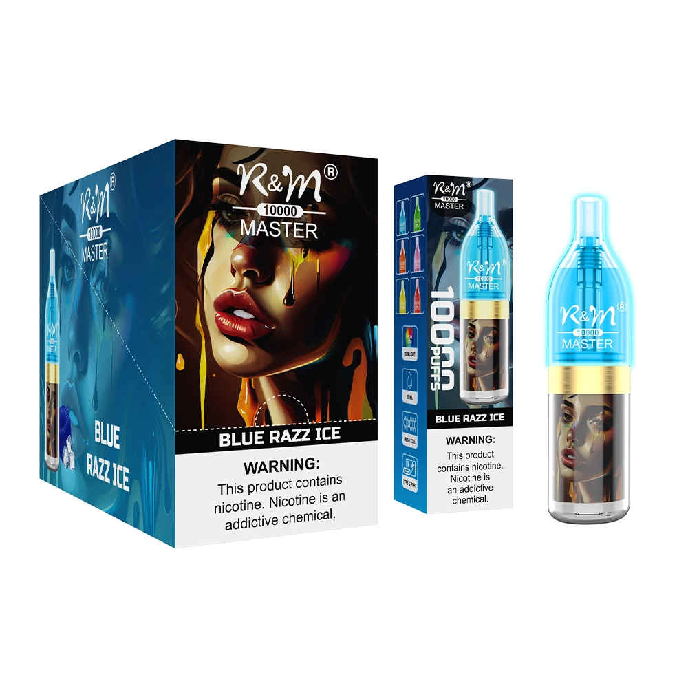 Nouvelle arrivée Mesh RGB 10K d'éclairage de la bobine de bouffées de R&amp;M Master Vape stylo jetable de gros