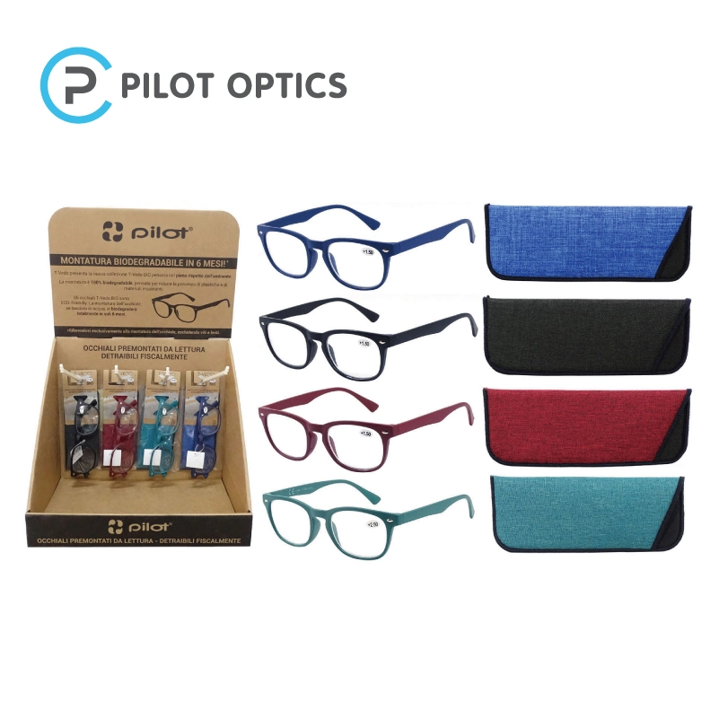 Pilot Optics 2023 Eco Friendly Classic Rectangle Customization Reading Glasses