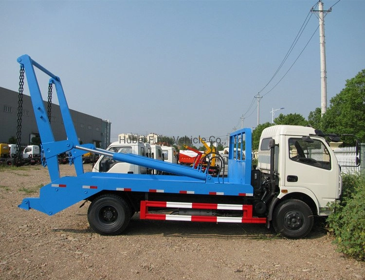 Dongfeng 4X2 3cbm 5m3 Swing Arm Roll off Skip Loader Garbage Truck