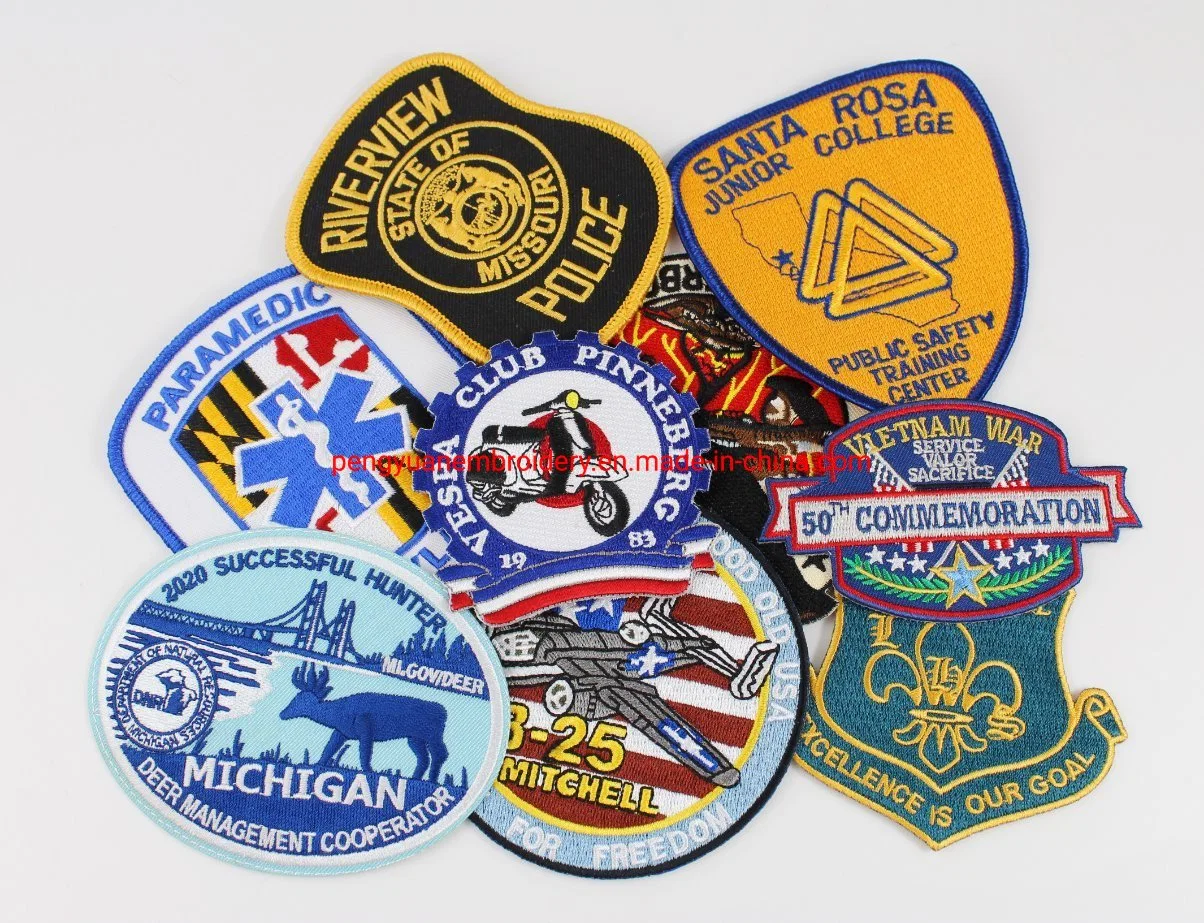 Broderie de haute qualité personnalisés de correctifs de Patches pour le vêtement tissé de badges