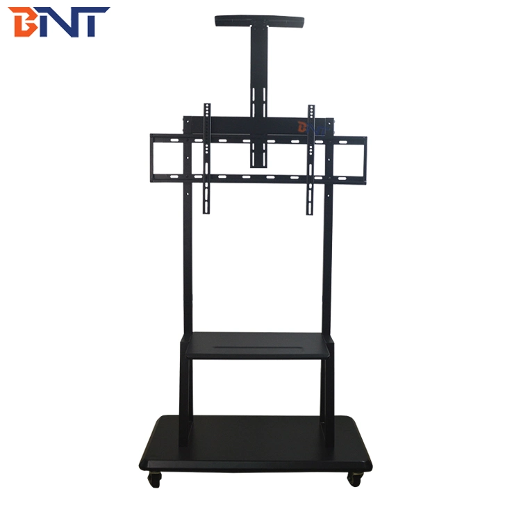 Star Product 60 to 86 Inch Touch TV Mobile Cart with TV Tray Single Screen Mount Floor Stand Mobile TV Cart Bracket