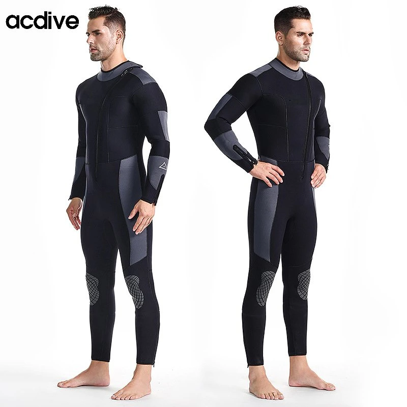 Customized Professional Surfing Diving Swimming 5mm Slant Zip Stretchy Neoprene Wetsuit