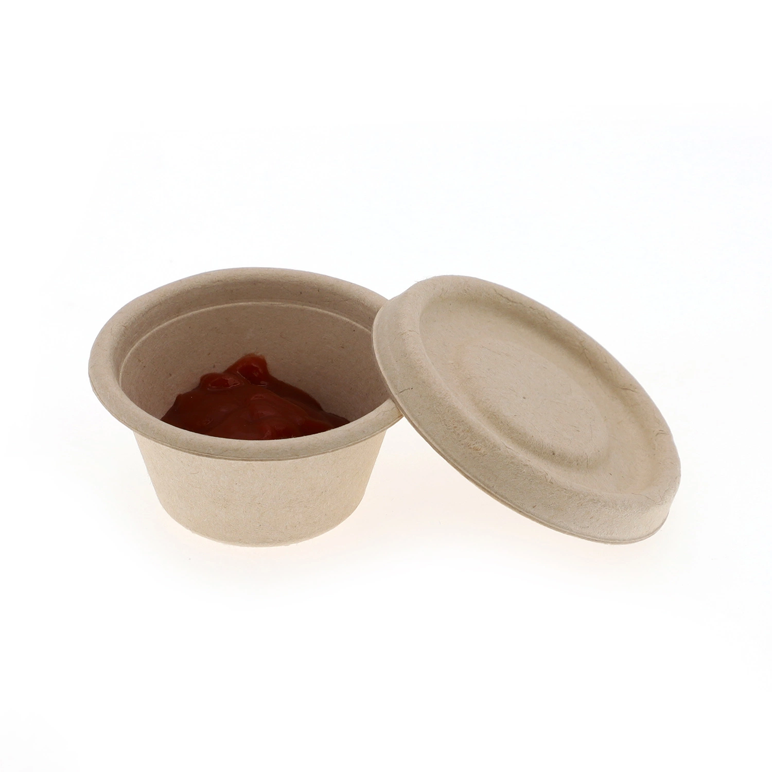 2/4oz Cup Biodegradable Tableware Bagasse Portion Cupfingerfood Cupwheatstraw Pulp Fiber Sauce Cupdip Cup