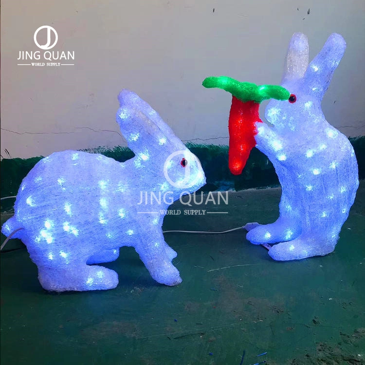 Tema artificial 3D cute Rabbit Lights Natal Holiday Light outros Ornamentos das luzes para motivos decorações iluminadas personalizadas