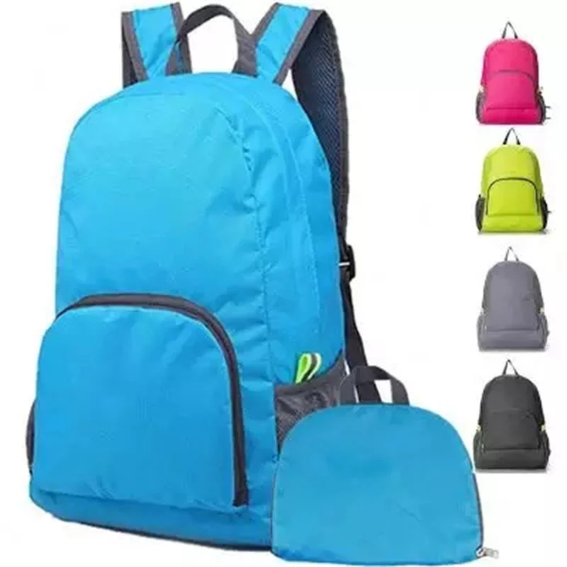 Custom Logo Günstige Reisen Wandern Rucksäcke Leichte Tragbare Outdoor-Tasche Faltbare Rückentasche Fashion Rucksack Schultaschen