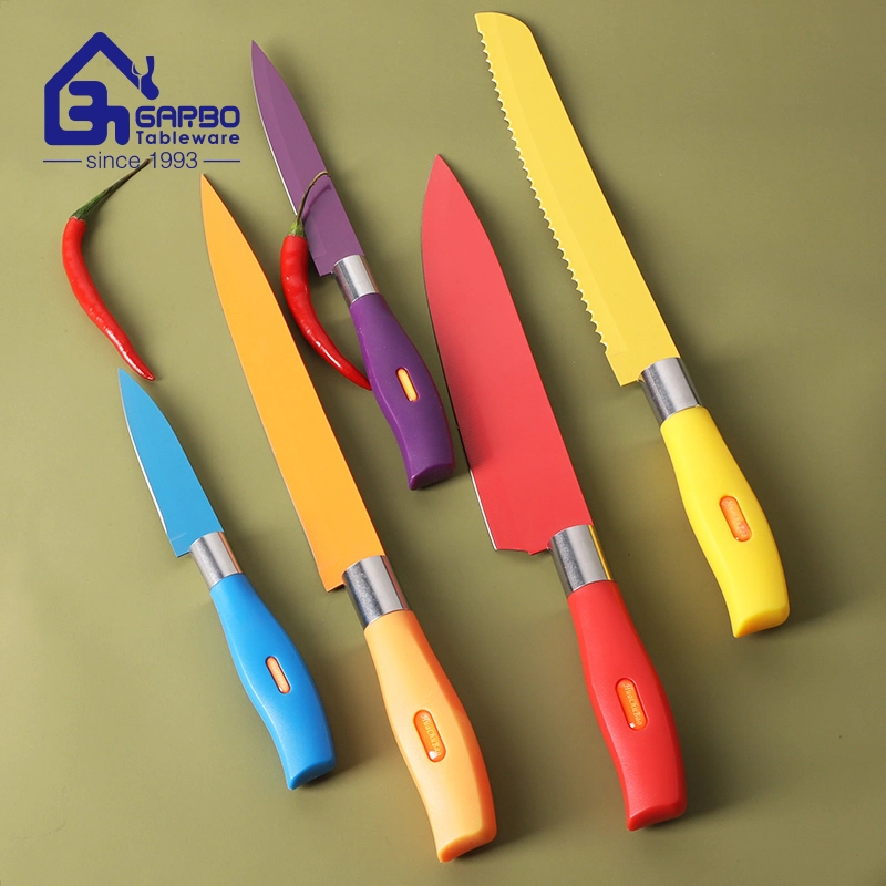 5 قطع PP أداة قشر بيلر ذات أداة سكين ملونة ذات عجلات يتم إعداده بواسطة أدوات المطبخ ذات الحامل Knife