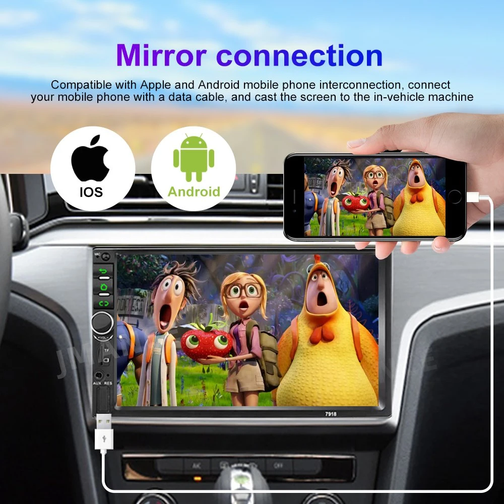 Jmance Universal 7inch BT WiFi Am RDS Wired CarPlay Android مشغل DVD تلقائي FM Aux Car استريو 2 DIN MP5