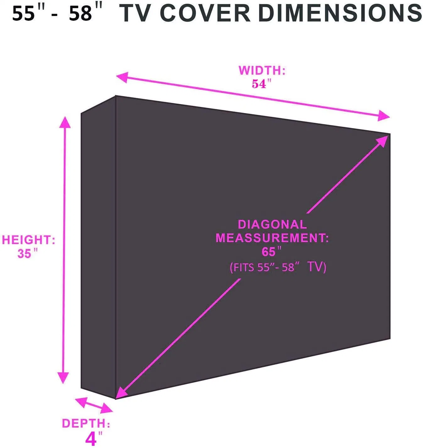 TV-Abdeckung für den Außenbereich/Innenbereich zum Schutz Ihrer LED-, LCD- und Plasma-TV-Bildschirme