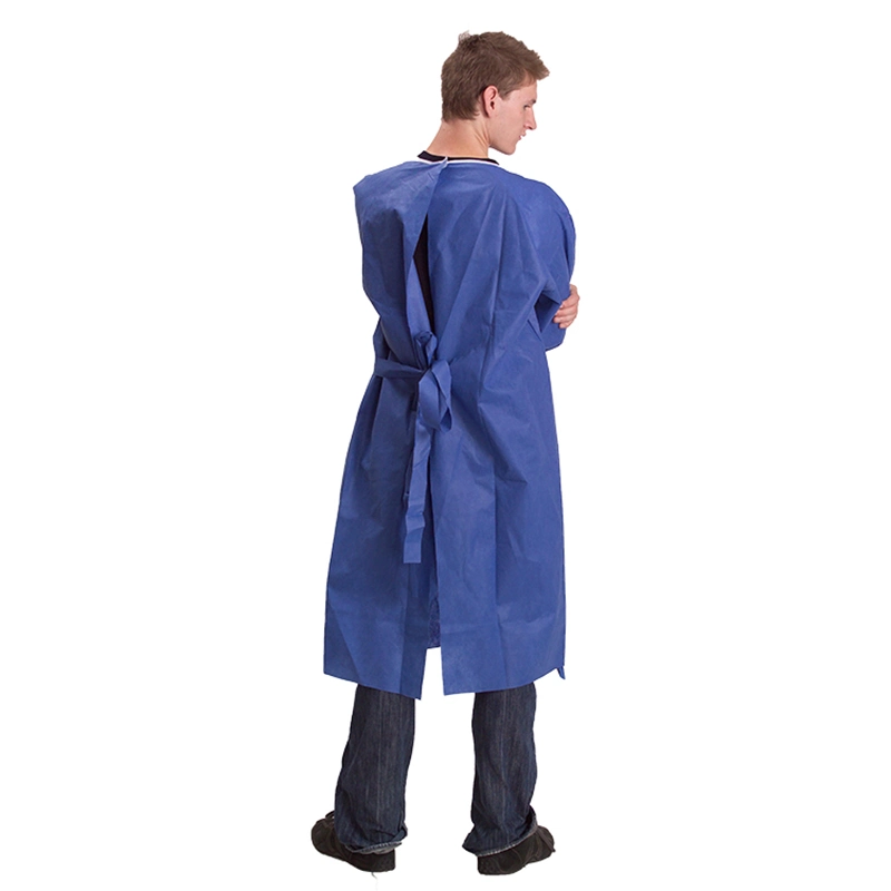 Surgical Coverall Hospital Lab Coat Work Wear Disposable CPE Gown Isolation Gown