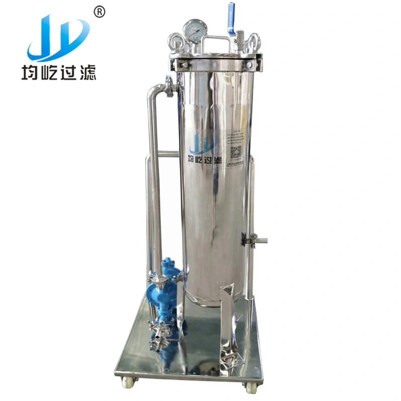 316ss Polishing Herbal Bag Filter with Diaphragm Pump in a Mobile Trolley