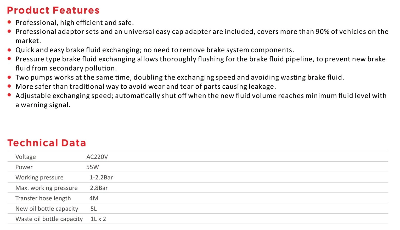 Ds-500 Wheel Mounted Electrical Brake Pressure Bleeder Quick Brake Fluid Exchanging Brake System Bleeding Tools