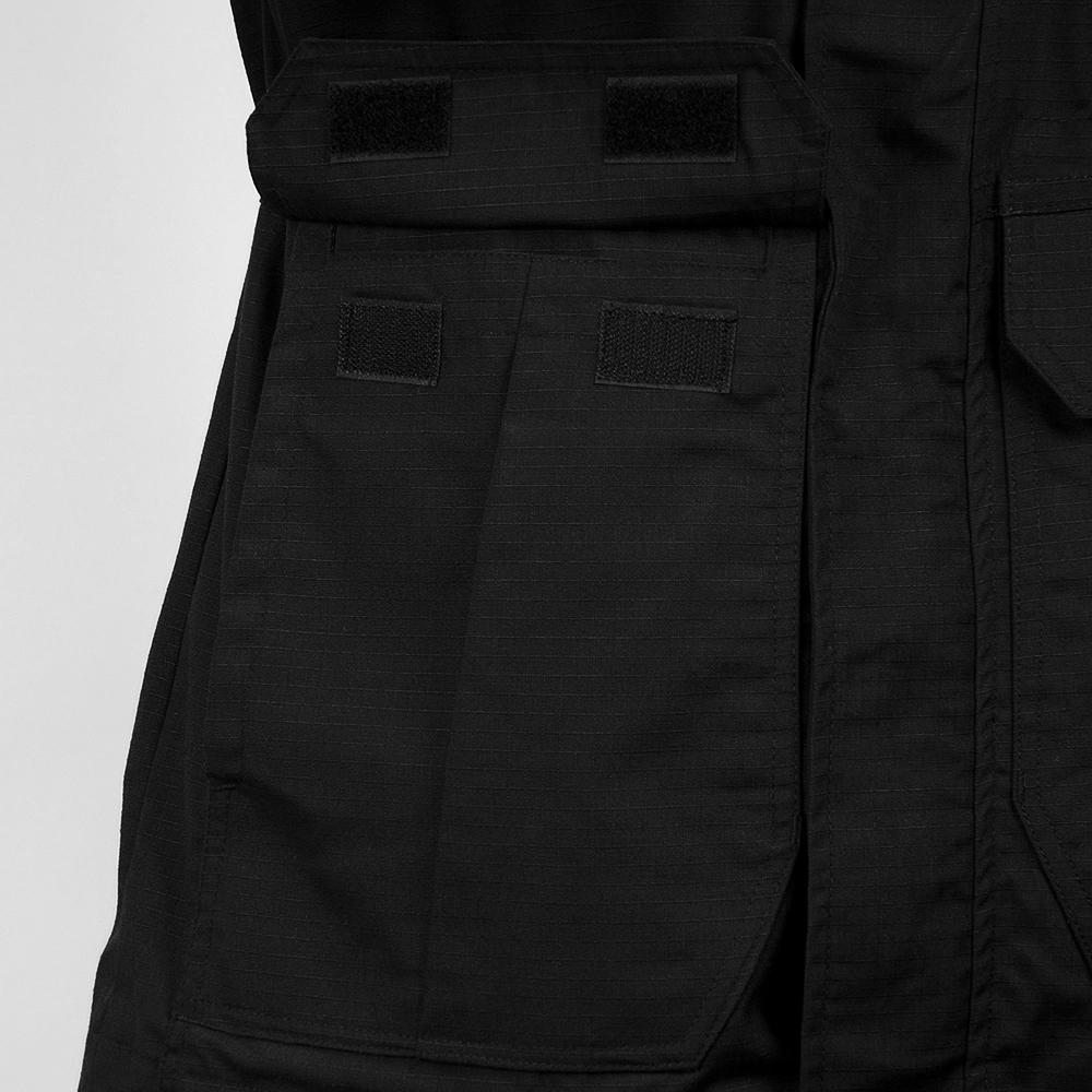 Combat Black Top Material Military Style Jacket