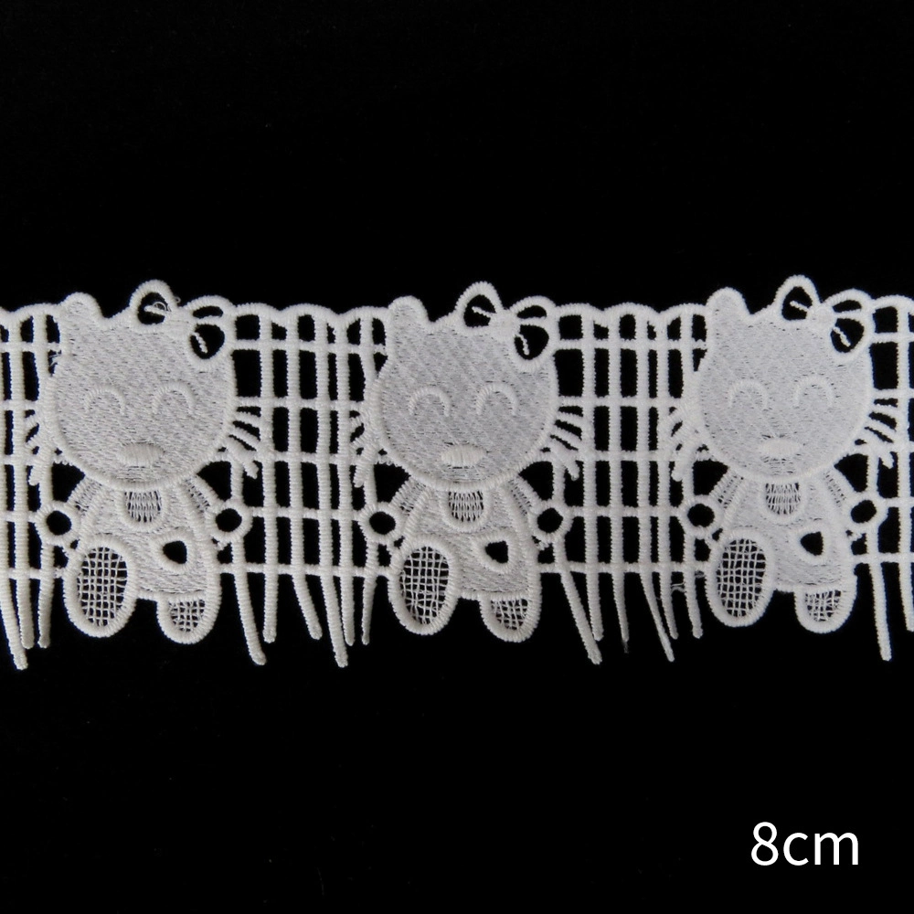 Embroidery White Lace Trim Clothing Textile Accessories Water Soluble Lace Fabric