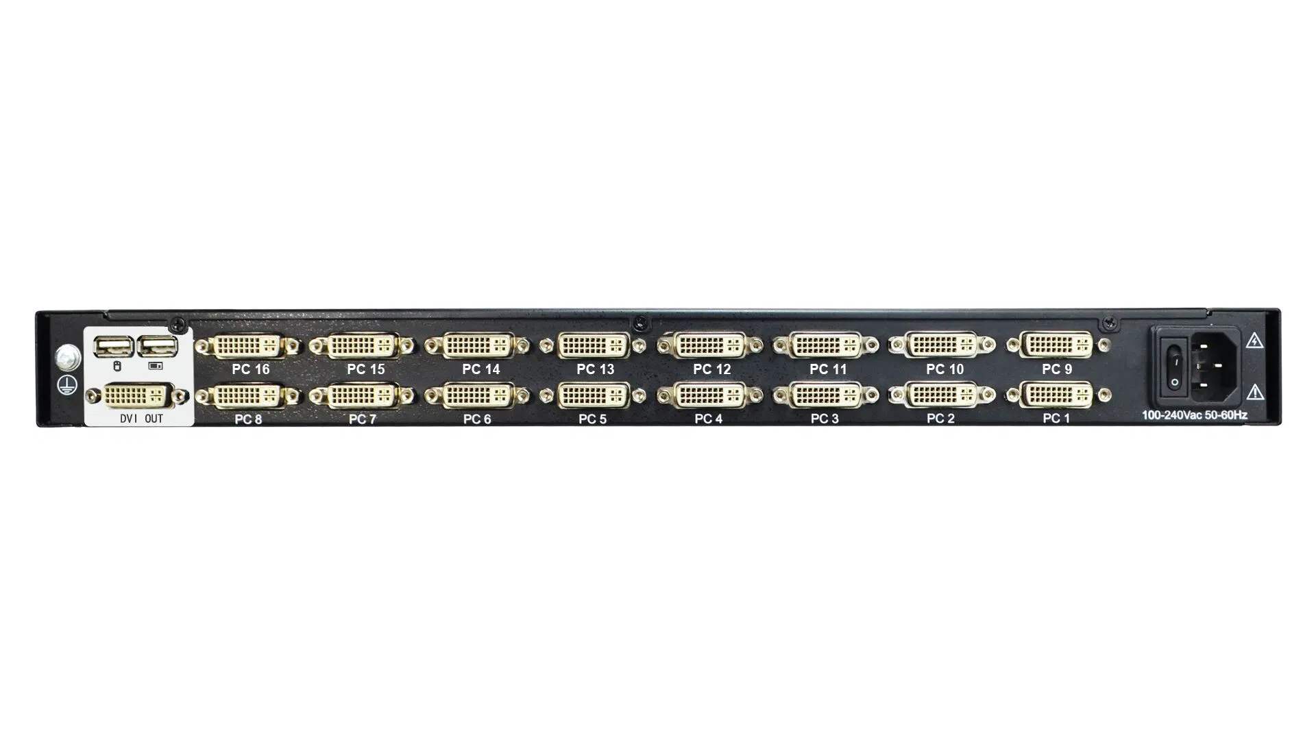 1u Rack-Mount 8 Port Kvm IP Switch 19 Inch + VGA Support