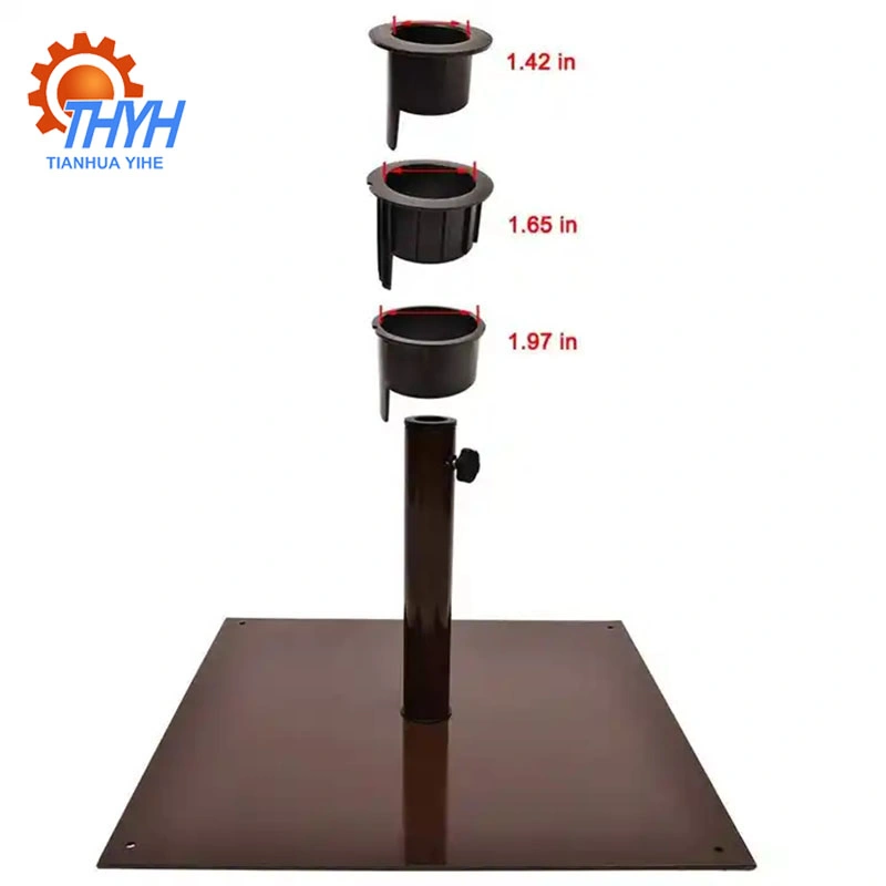 Customized Fade Resistant Waterproof Fabric Deluxe Hanging Cantilever Patio Bases Outdoor Furniture Umbrella Base Stand