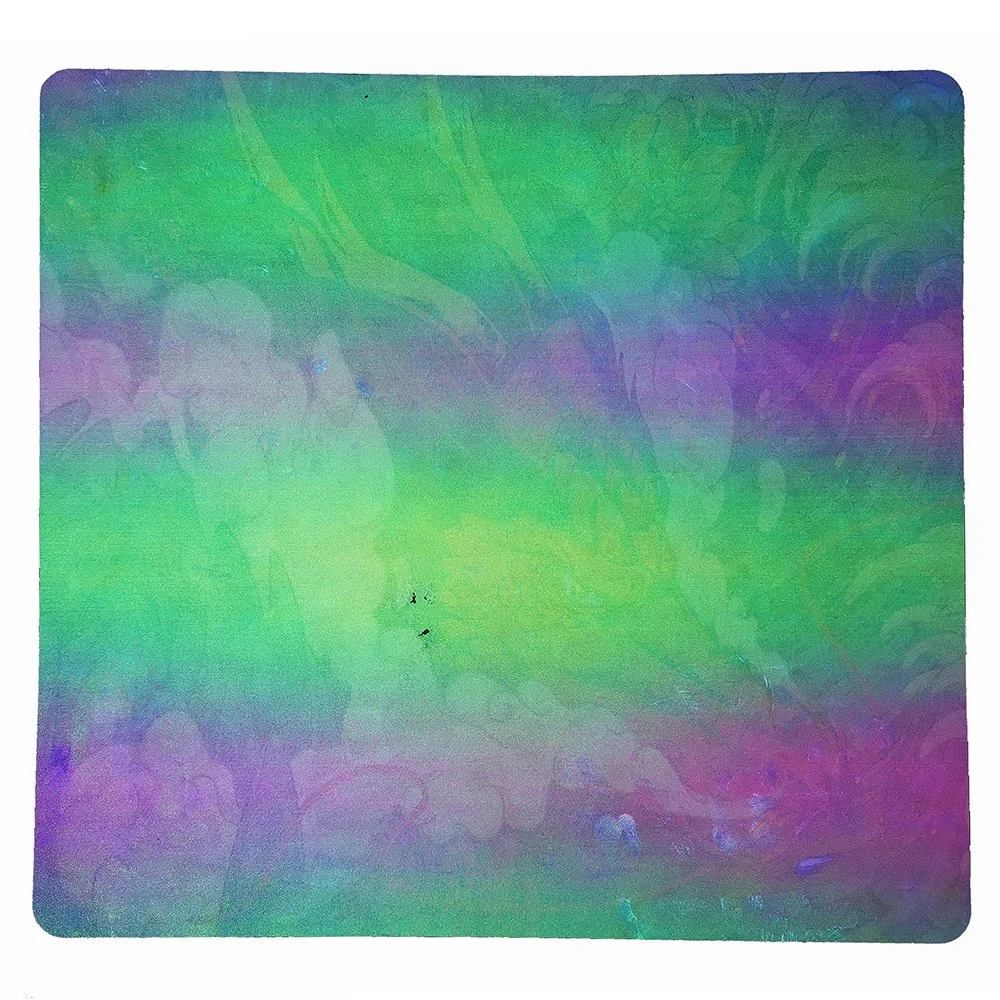 Custom Rainbow Color Printing Effect Glass Film Coated Computer Laptop Premium Liquid Proof Gaming Mouse Pad