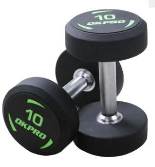 Commercial Dumbell Weights Set Gym Equipment Fitness Black PU Round Dumbbell