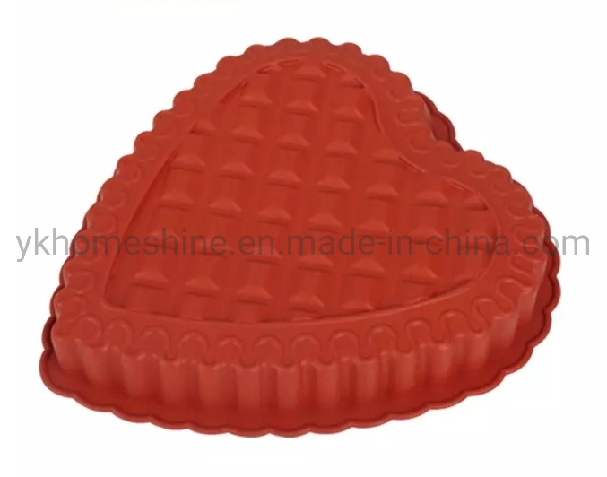 Popular Heat-Resistant Heart Shape Silicone Cake Baking Pan