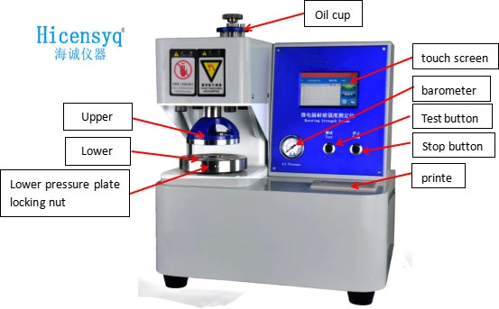 Machine d'essai de résistance à l'éclatement Mullen/Machine d'essai de résistance à l'éclatement du carton ondulé Machine d'essai de résistance à l'éclatement du papier/Machine d'essai de résistance à l'éclatement Instrument de laboratoire.