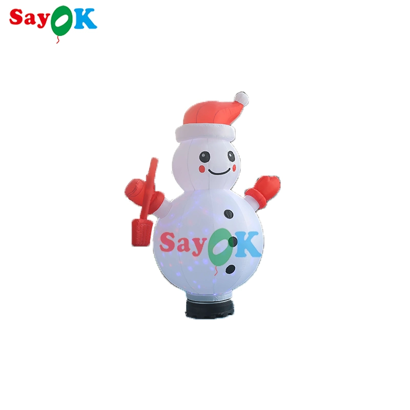 Custom Ourwarm Musical Outdoor decoração sopra Snowman Santa Claus Tree Christmas Pneumático