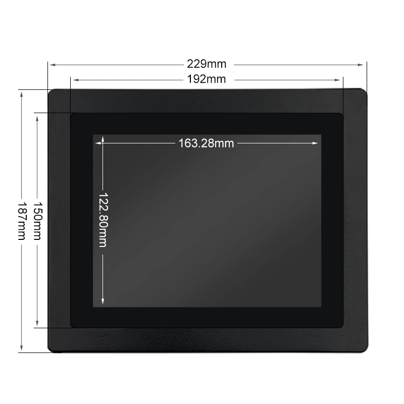 Pantalla ICD de 8 pulgadas de bajo coste con interfaz VGA BNC Monitor LCD LED.