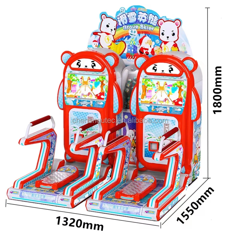 Tapfere Skifahrer Münze betrieben Kinder Indoor Racing Game Machine für Verkauf