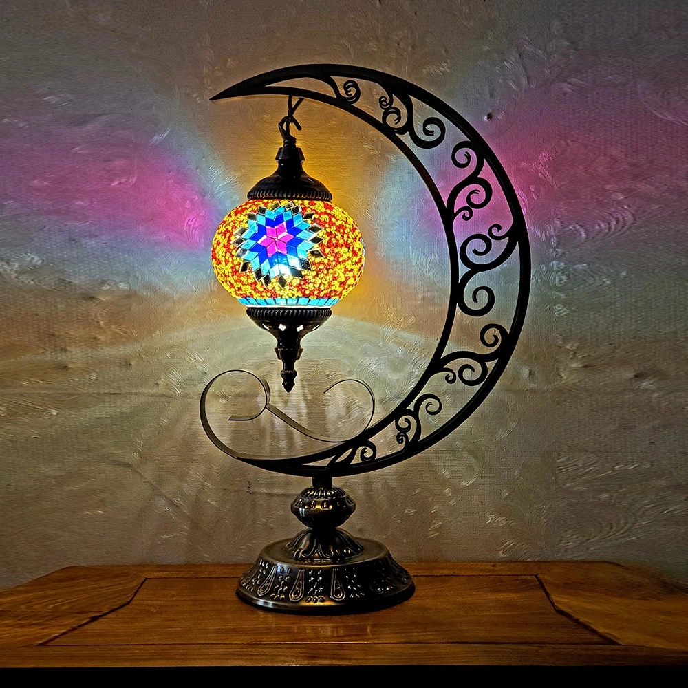 Moya New Design Decorative Glass Handmade Turkish Style LED Desk Lamp
