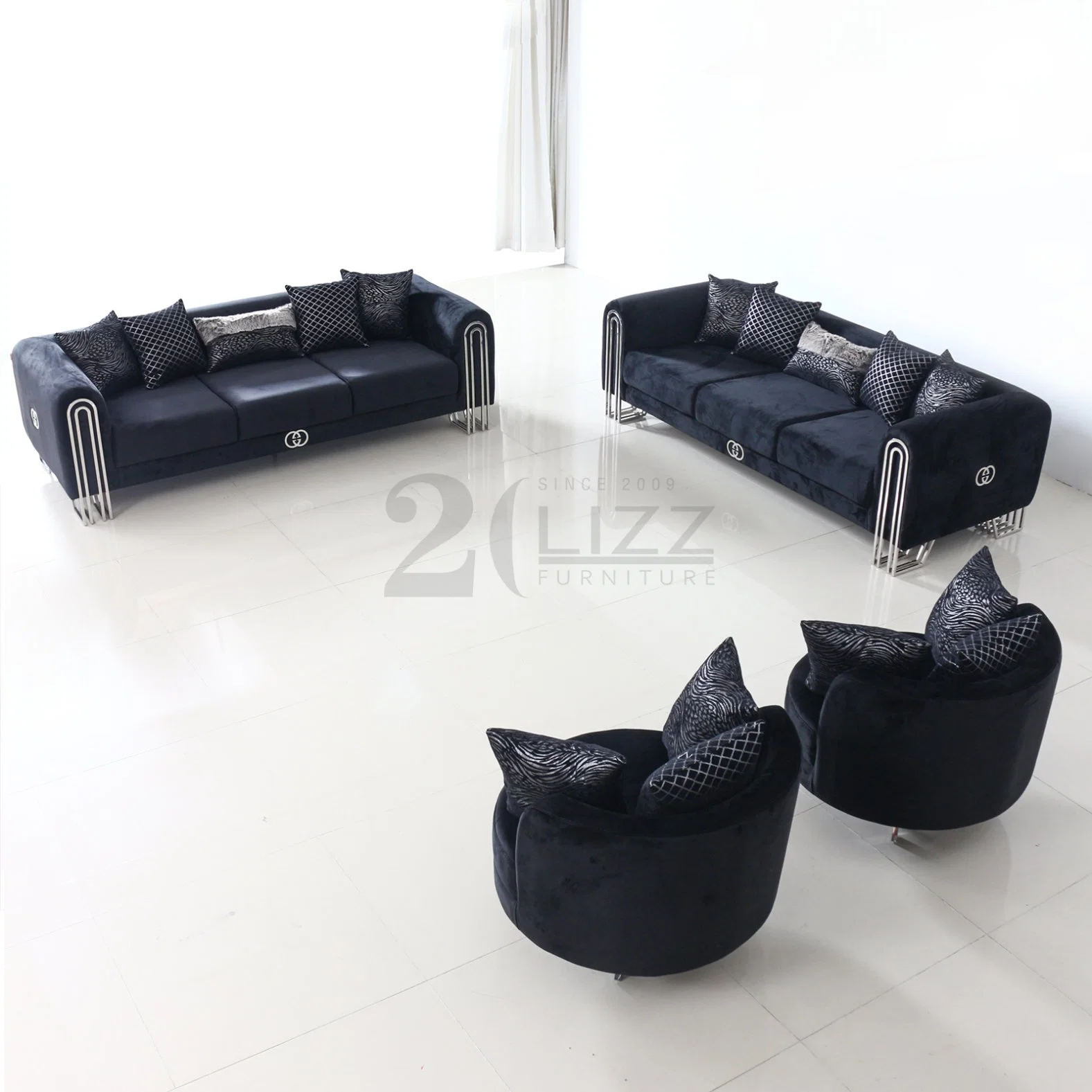 Wholesale/Supplier Living Room Furniture Luxury Set Home Furniture Fabric & Leather Sofa