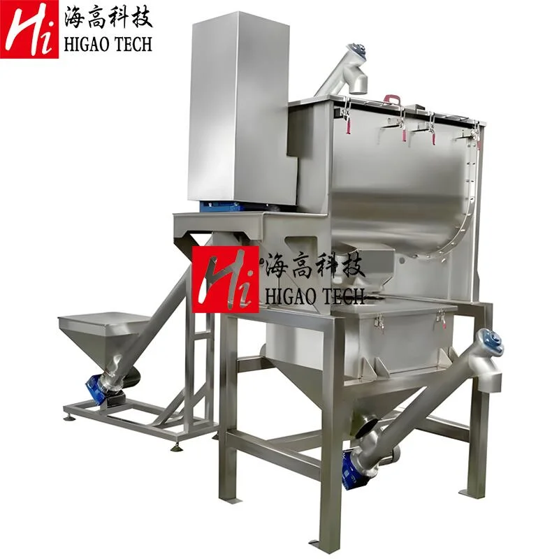 Factory Price Horizontal Double Helical Ribbon Powder Horizontal Blender Mixer Industry Cement Mixer with The Production Lines