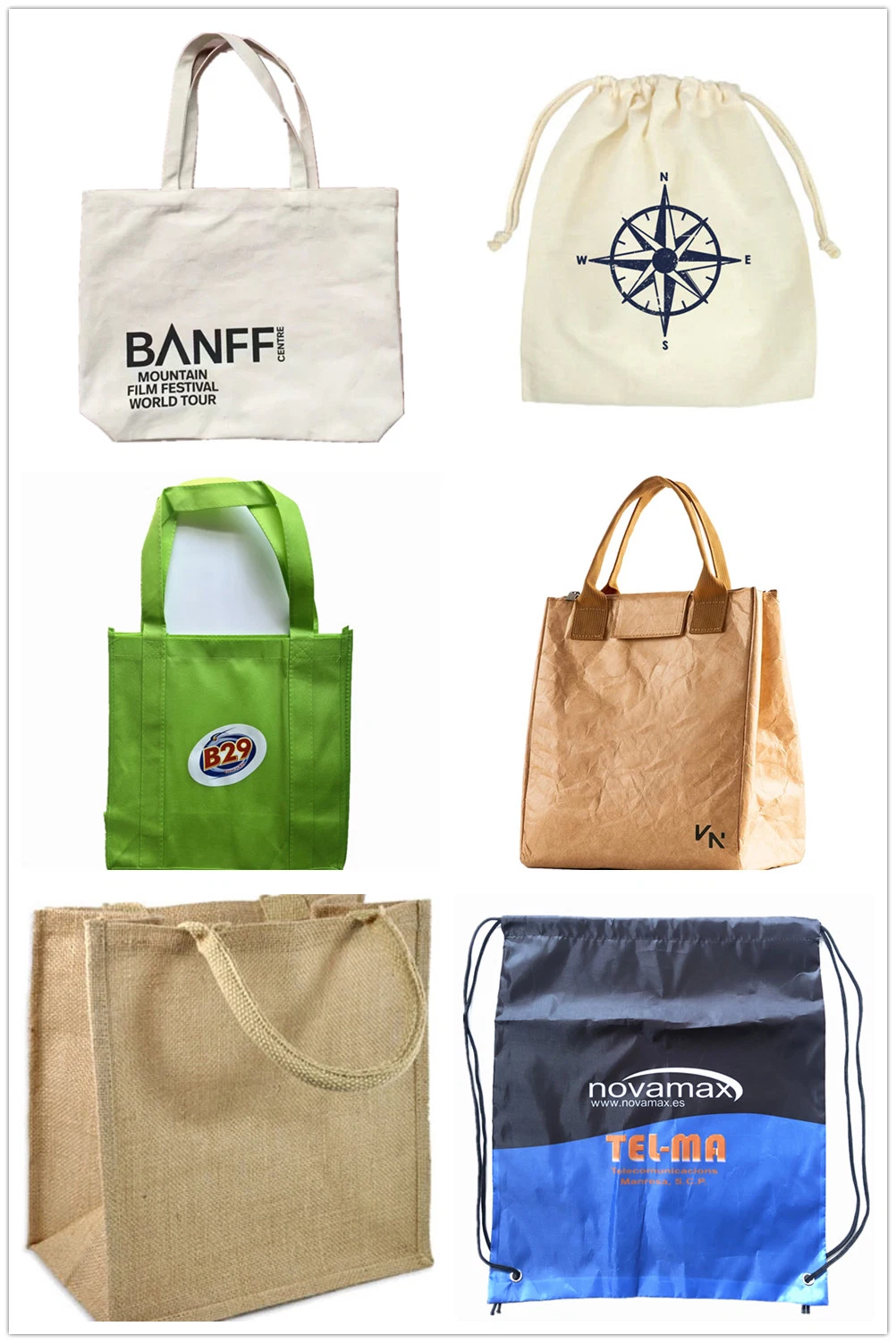 Original Factory OEM Custom Design Printed Cotton Canvas Jute Tote Shopper Bag Drawstring Bags