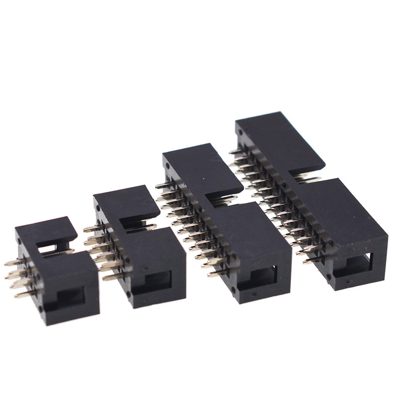 Simple Ox Horn 6 10 14 16 20 26 30 40 50 60p 180 &deg; in-Line/Bent Jtag Socket IDC Interface 2.54mm Spacing Connector, Which Can Be Equipped with Cable Harness