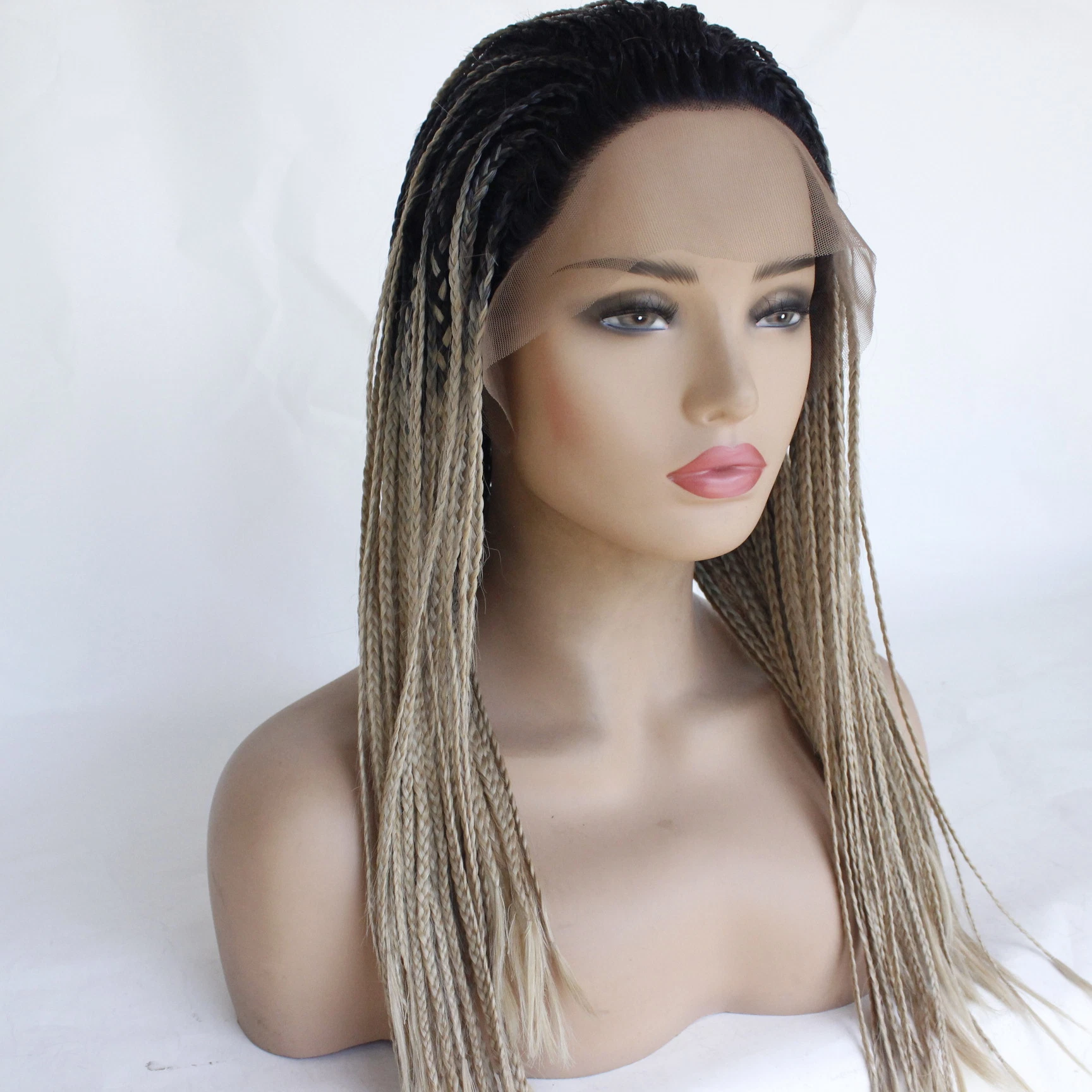 Cheap Synthetic Lace Front Braiding Wigs