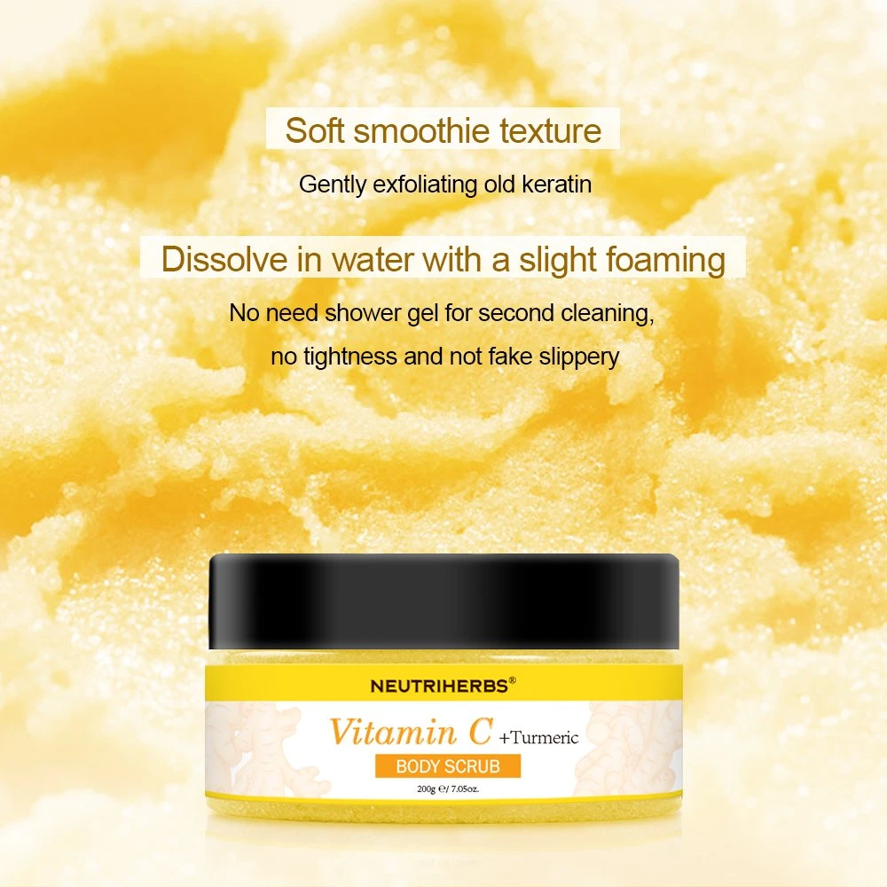 Wholesale/Supplier Cosmetics Skin Care Brightening Vitamin C Turmeric Body Scrub