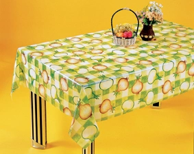 PVC Printed Tablecloth with Flannel Backing (TJ0055)