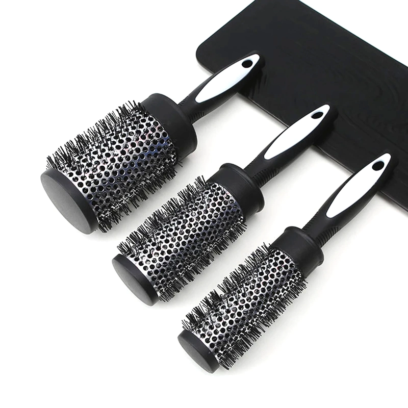 Benutzerdefinierte Runde Dampf Straightner Make-up natürliche Haarbürste für Professionelle Haarspan