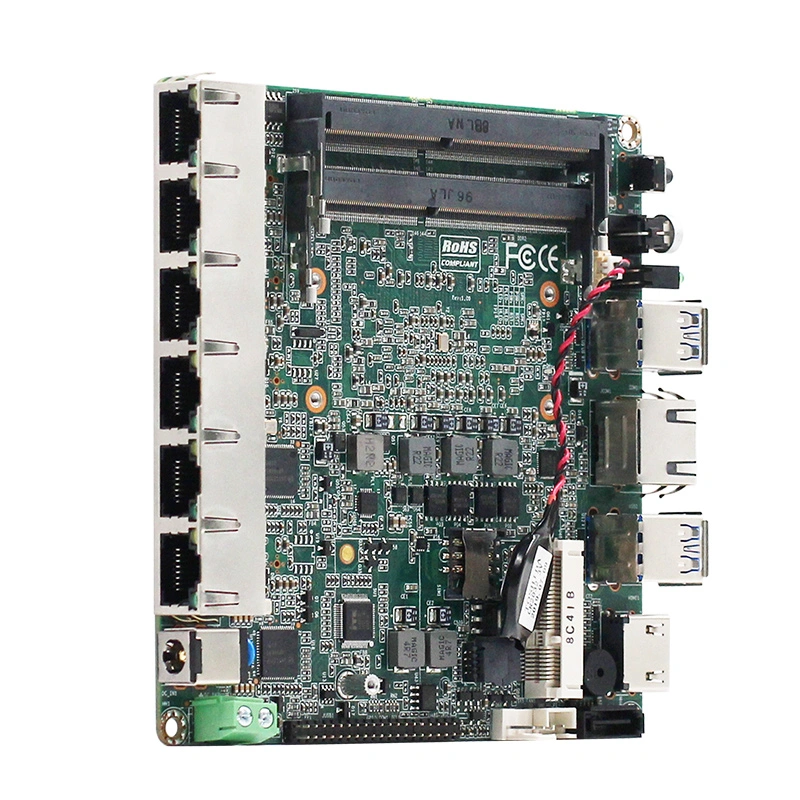 Onboard I7-6500u Mobile Intel 6th Processor Mini Mainboard 6*LAN Dual Channel DDR4 1*Mini-Pcie Nano Motherboard