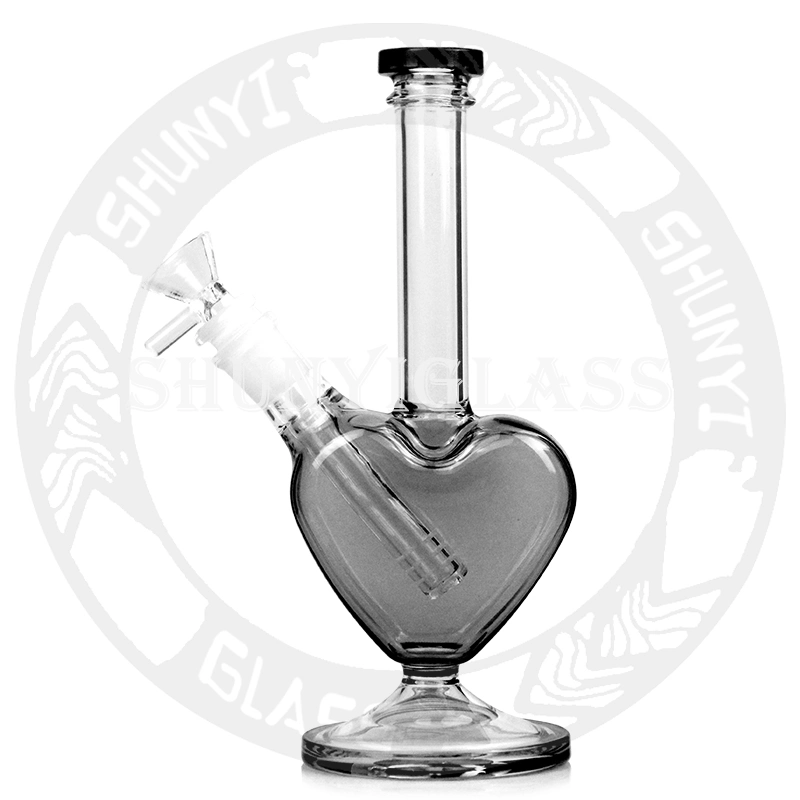 10 ′ ′ Love Heart Glass Water Pipe Valentine" S يوم [ريسكلر] [سبث] [ريغ] يدخّن [وتر بوipe] هبة