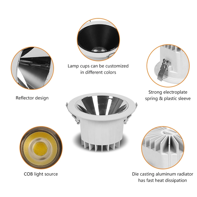 Recessed Anti Glare Waterproof Bathroom Downlight IP65 LED Down Lights