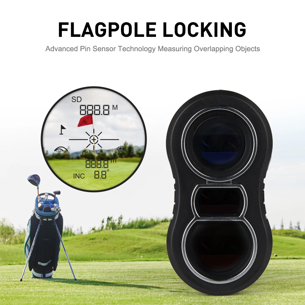 Hot Selling Portable Laser Distance Meter with Pinseeking and Angle Measure Function Golf Range Finder