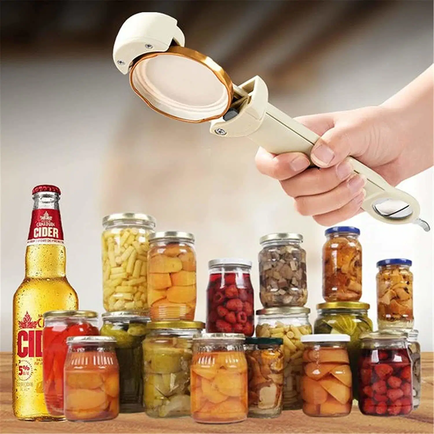 New Multifunctional Retractable Bottle Opener, Adjustable Multifunctional Stainless Steel Can Opener, Jar Opener Tool