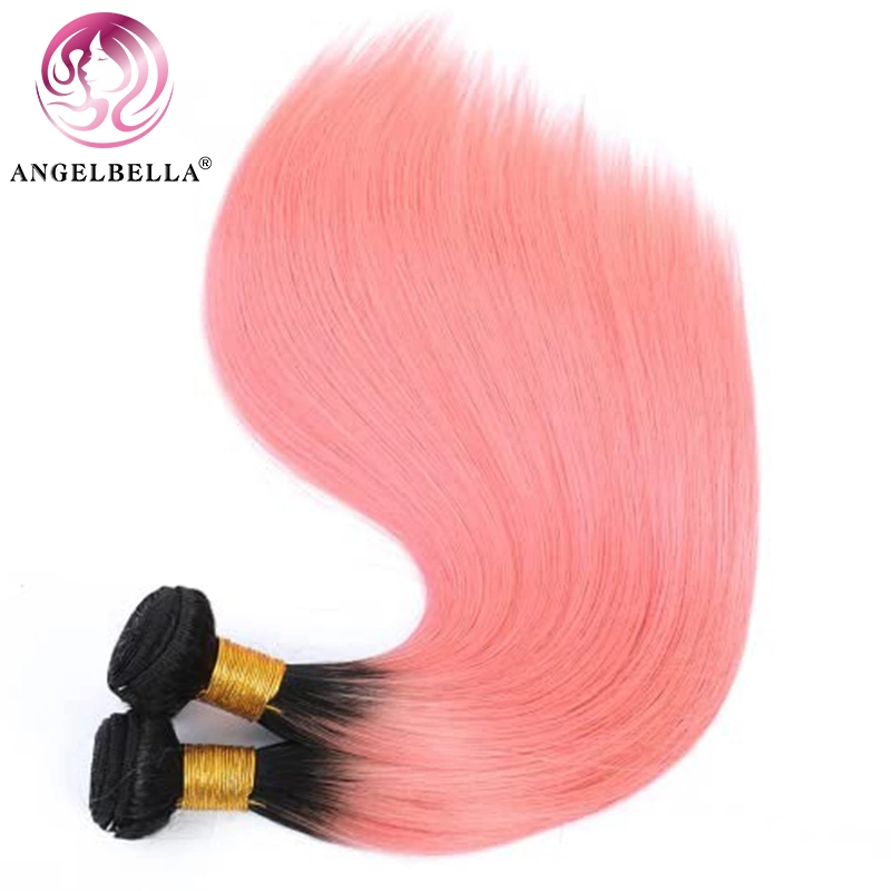 Angelbella indio bruto 1b#-Rosa Remy pelo sedoso cabello liso tejido