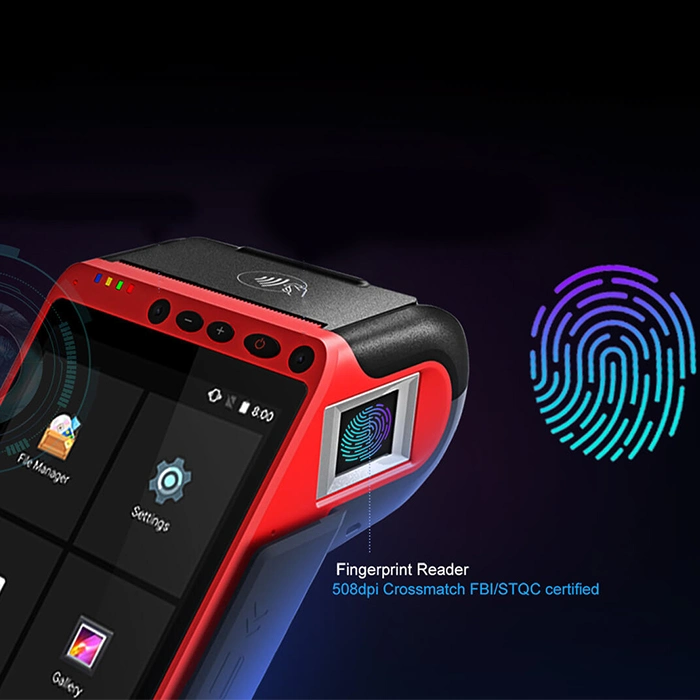 Bluetooth Smart Payment POS Terminal Портативный платежный POS-терминал с Считыватель отпечатков пальцев (HCC-Z100)
